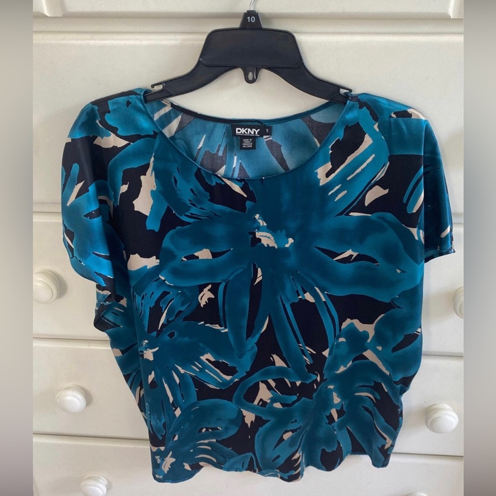DKNY printed silk blouse